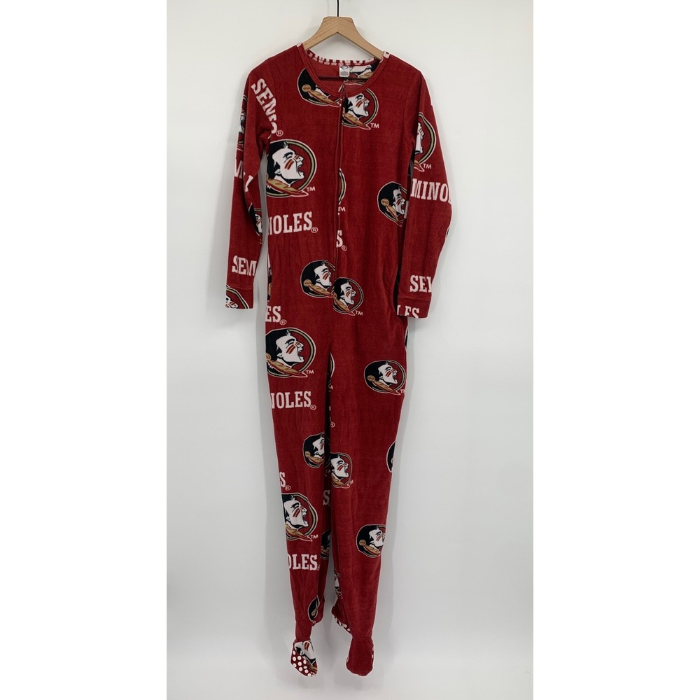 Florida State Seminoles Pajamas Adult Small Fleece Footie Footed One Piece FSU